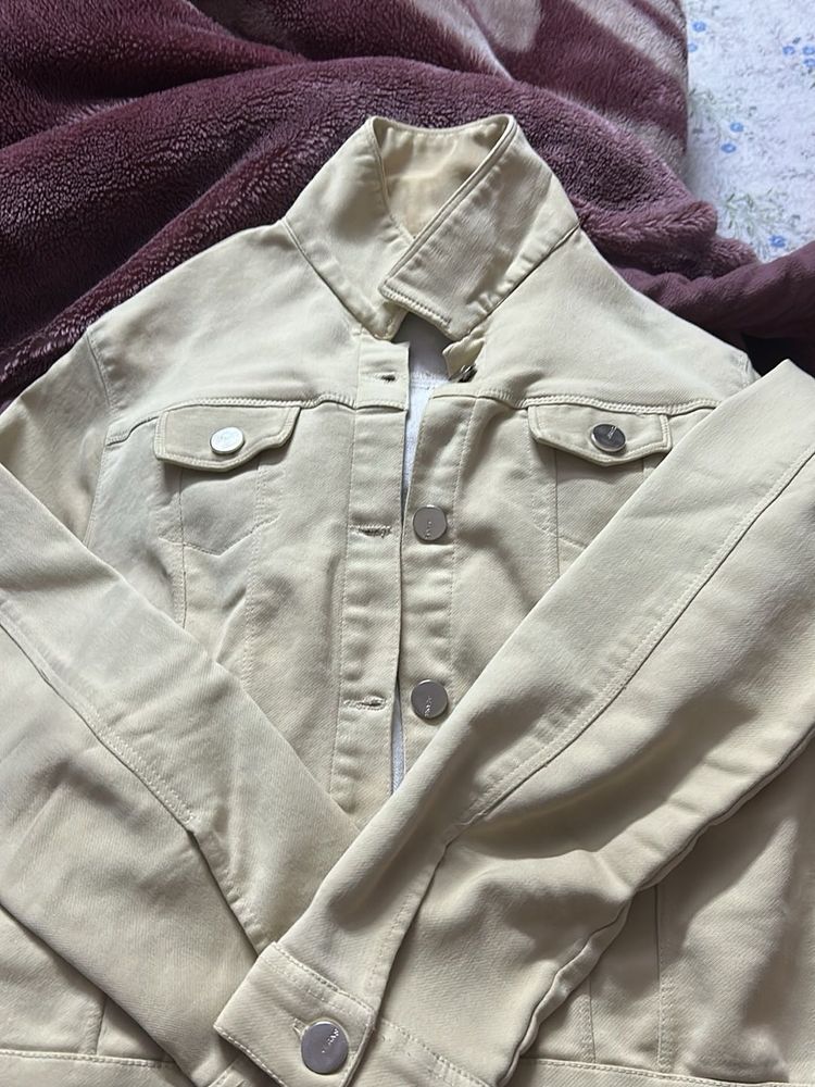 Beige Denim Jacket