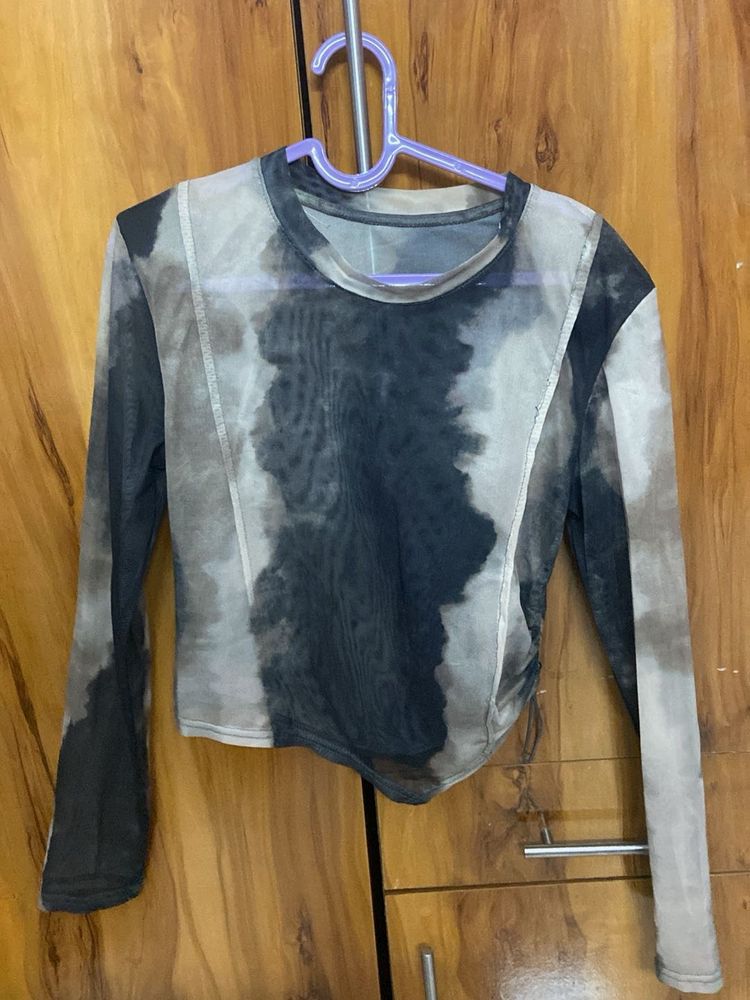 Tie-dye Mesh Top