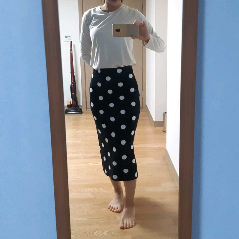 Polka Dot Pencil Skirt
