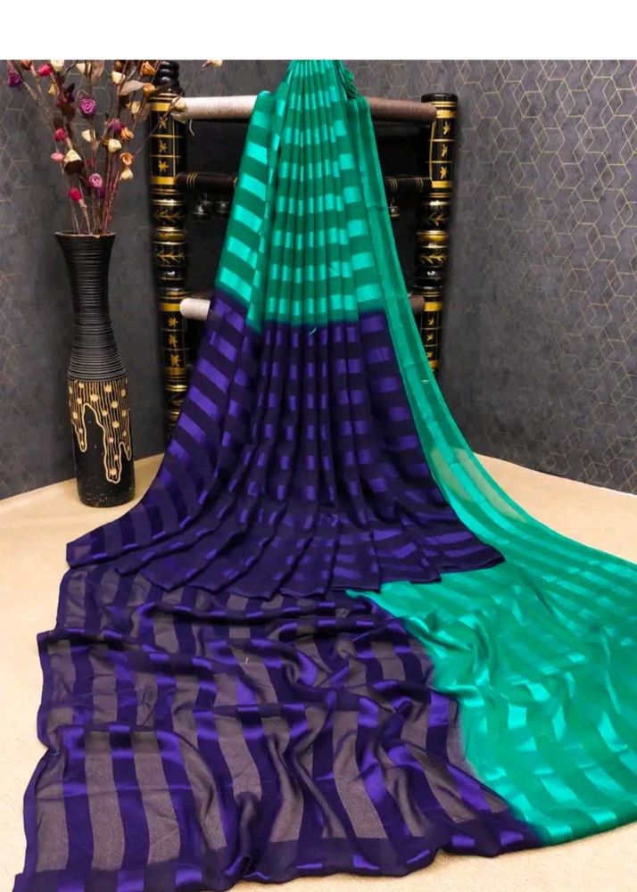 Elegant Striped Saree