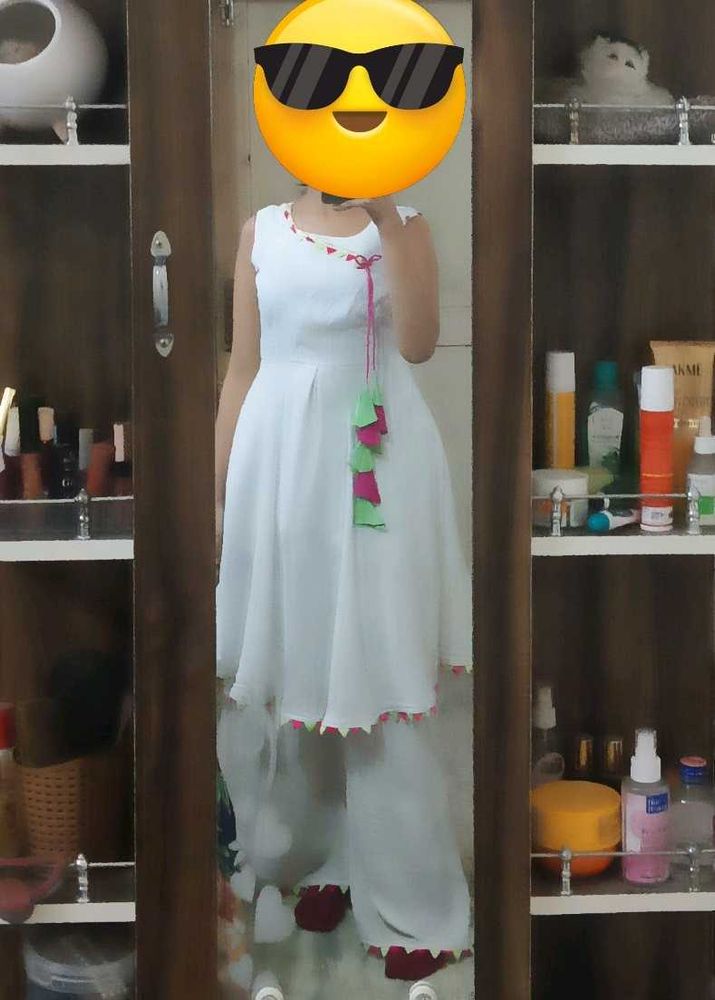 white suit with sharara