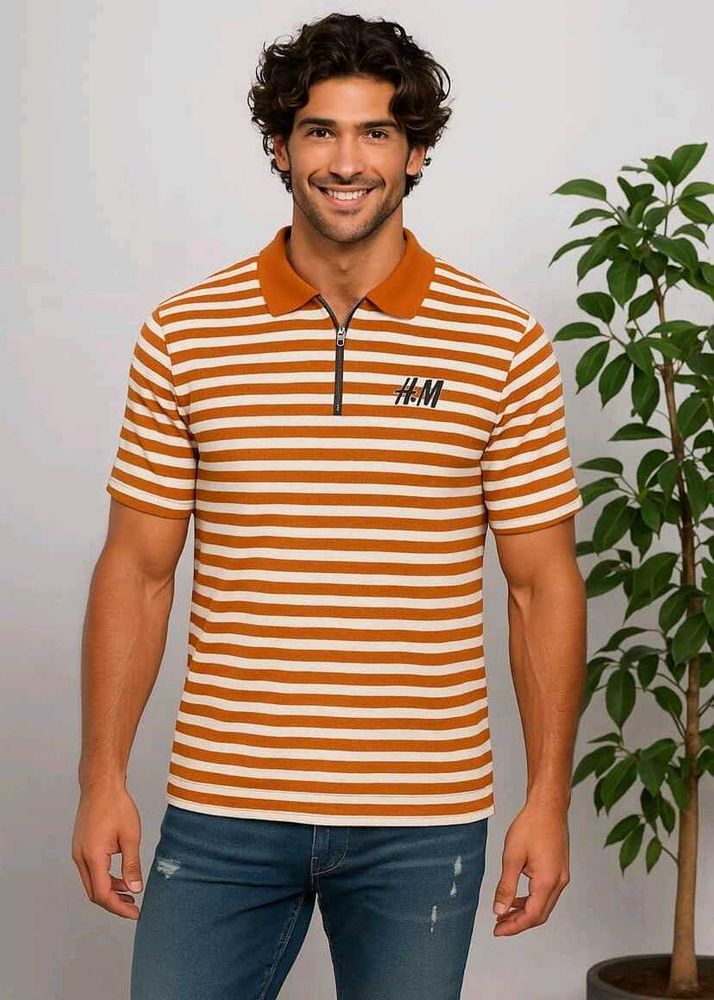 Retro Stripe Polo T-shirt