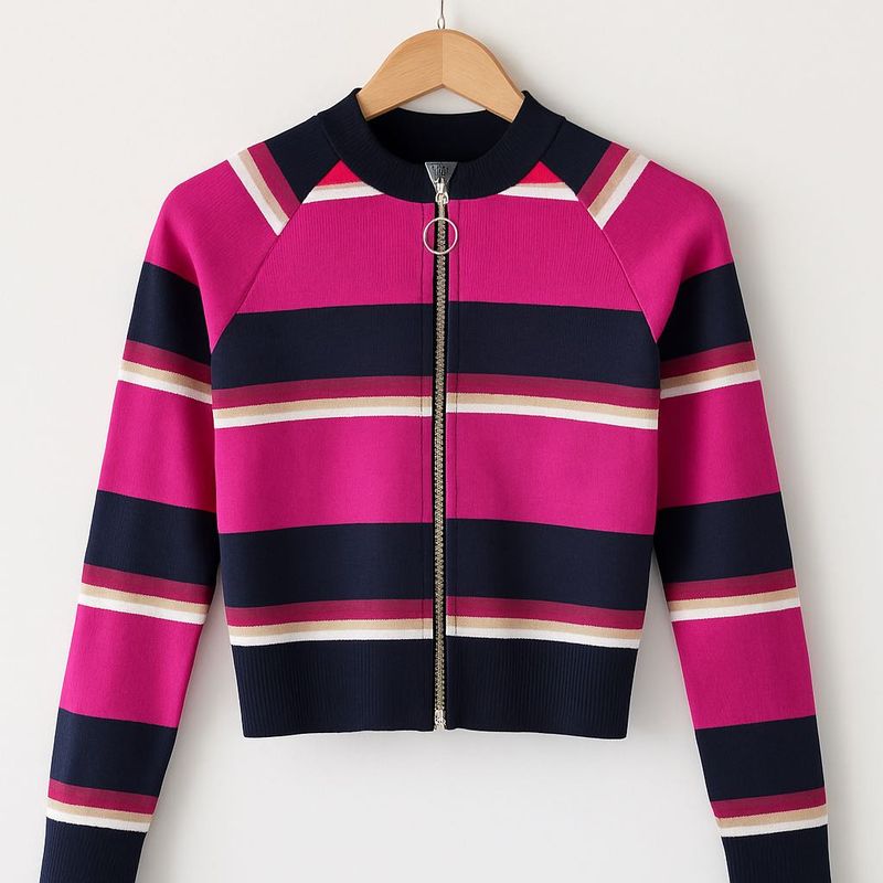 Striped Bomber Jacket