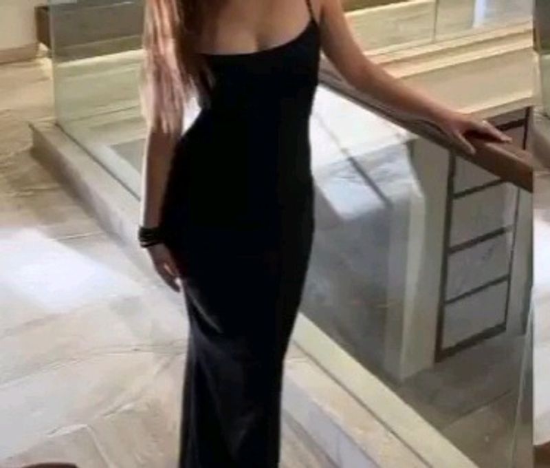 Black Long Skim Dress
