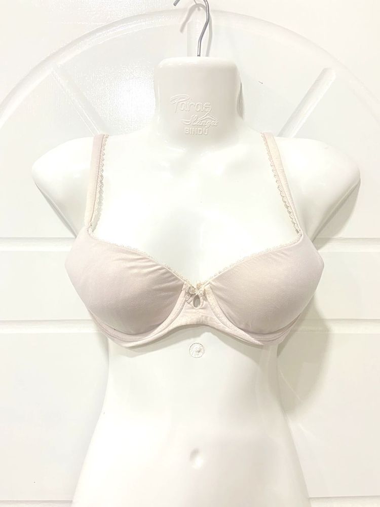 Beige White Bra Victorias secret