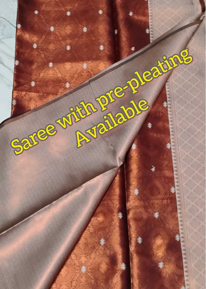 Prepleating Available With Saree