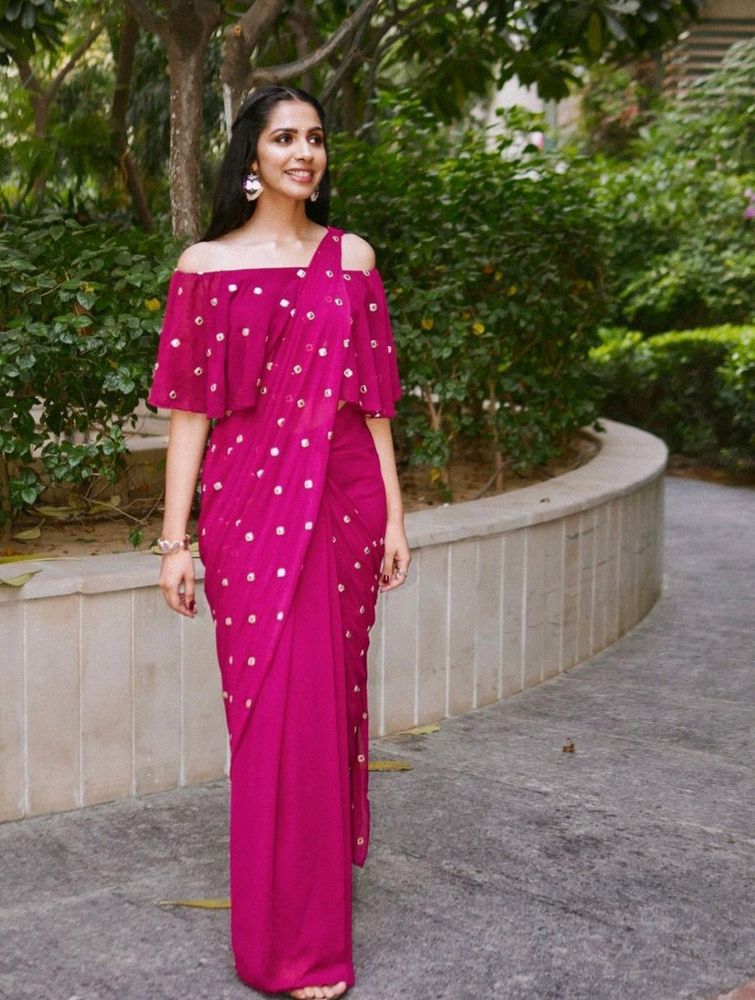 Indya Readymade Saree With Blouse