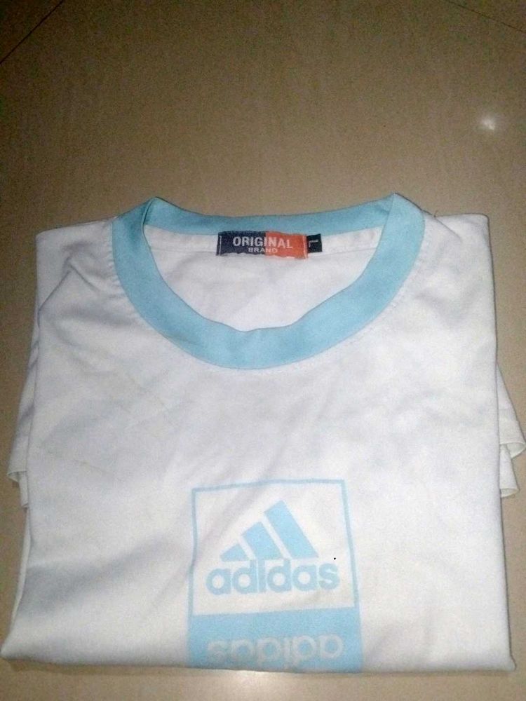 Adidas Originals Graphic Tee - Blue &amp; White