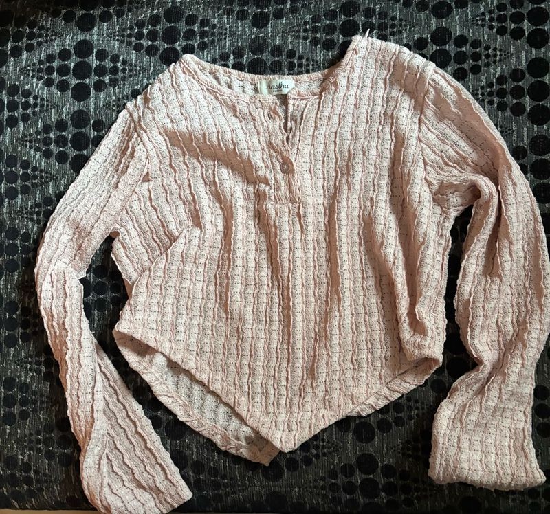 Cute Textured Crop Top