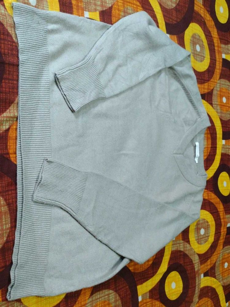 Cozy Grey Knit Sweater