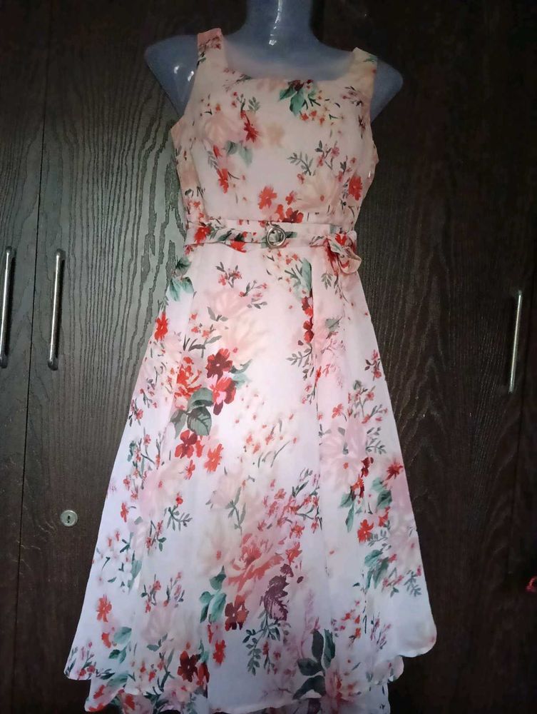 Floral Print Sleeveless Dress
