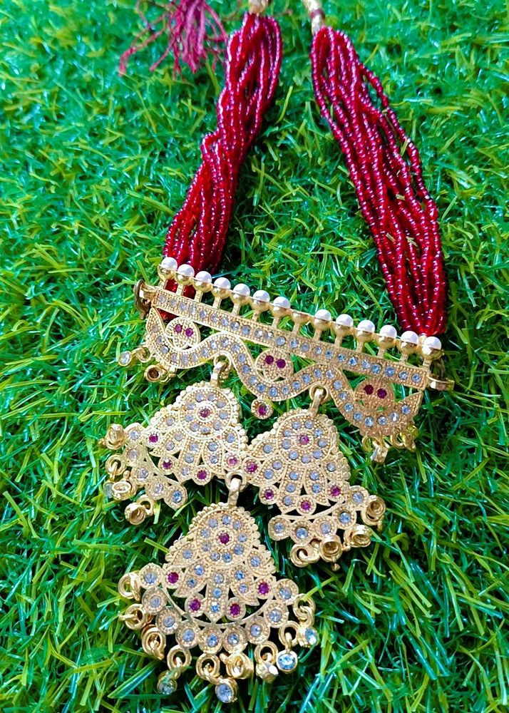 Gold-Tone Beaded Necklace &amp; Earring Set