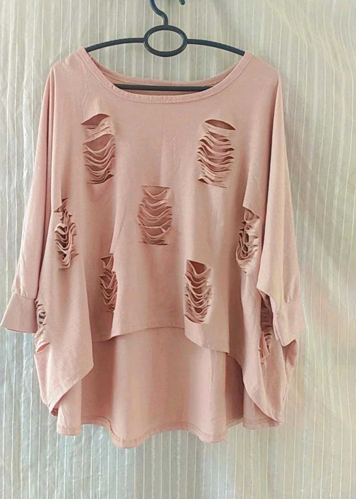 Ripped Pink Top