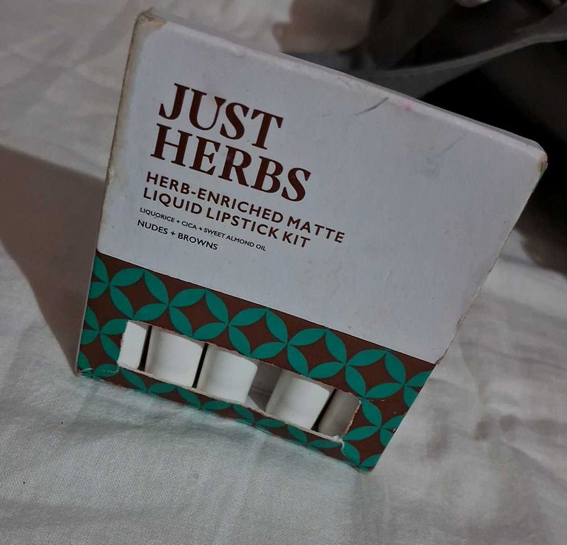 Just Herbs Liquid Lipstick Kit - Nudes &amp; Browns