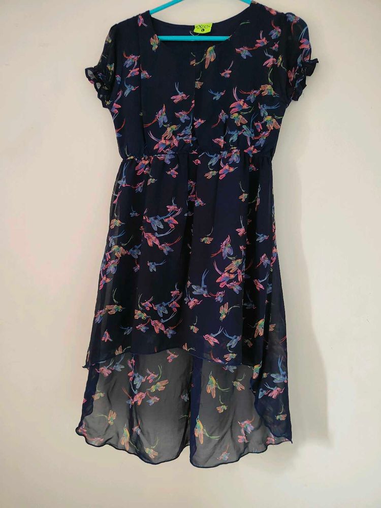 Vibrant Print Hi-Lo Dress