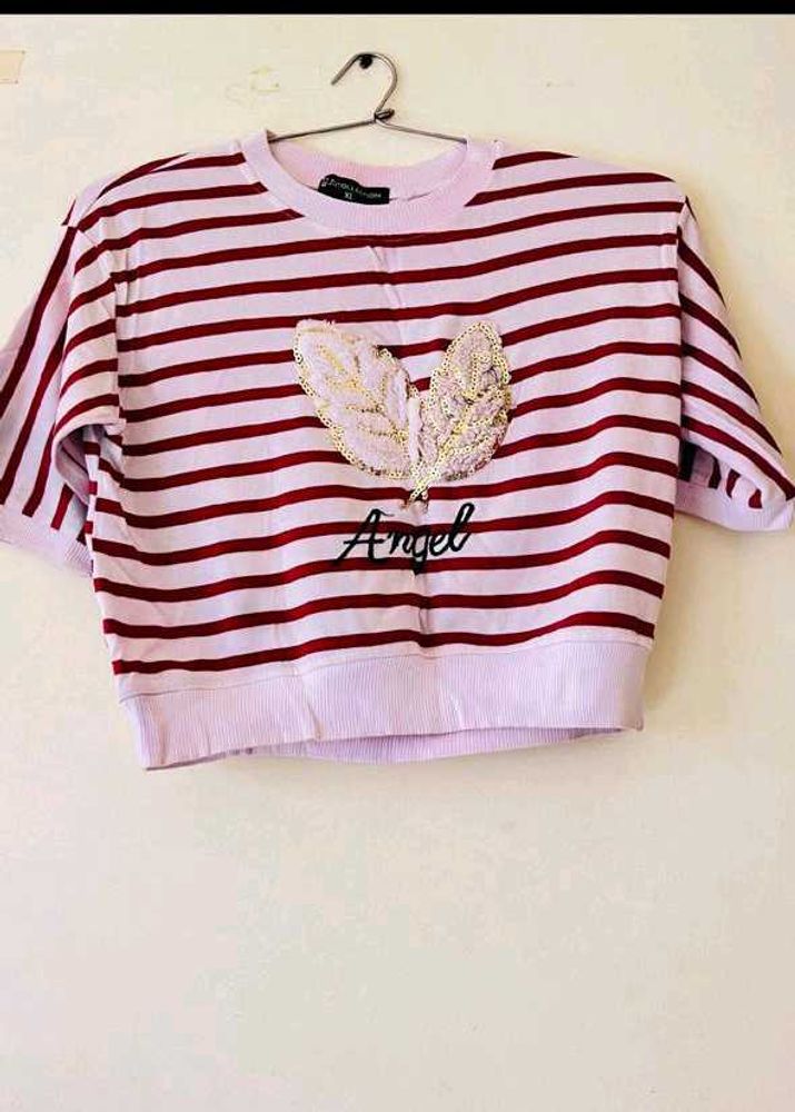 Striped &#39;Angel&#39; Tee