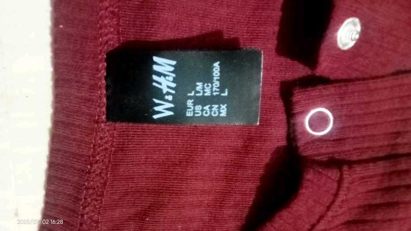 Burgundy Long Sleeve Top
