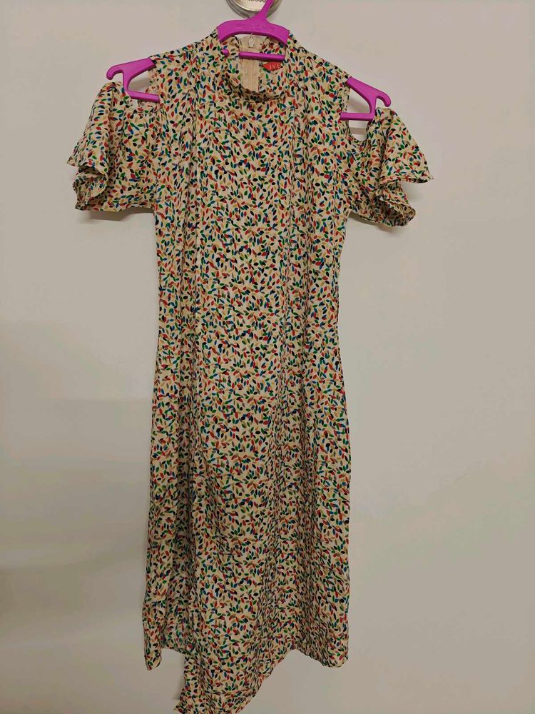 Beautiful Multi Colour Slit Dress For Women