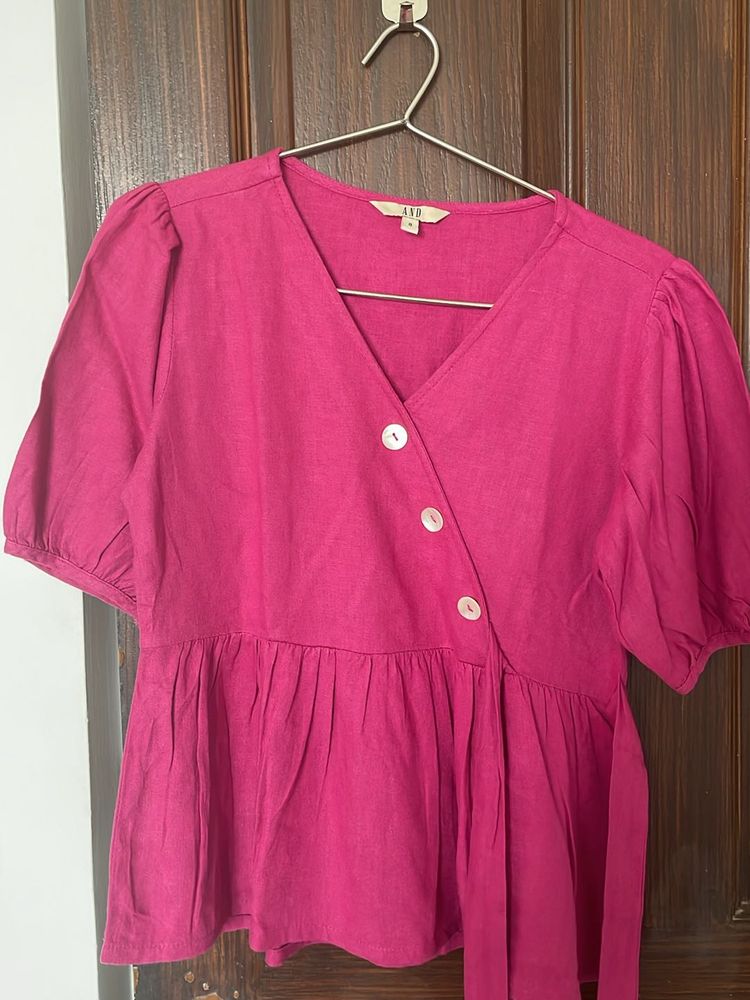 Beautiful Side Note Pink Top