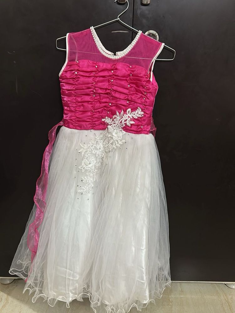 Pink &amp; White Party Dress
