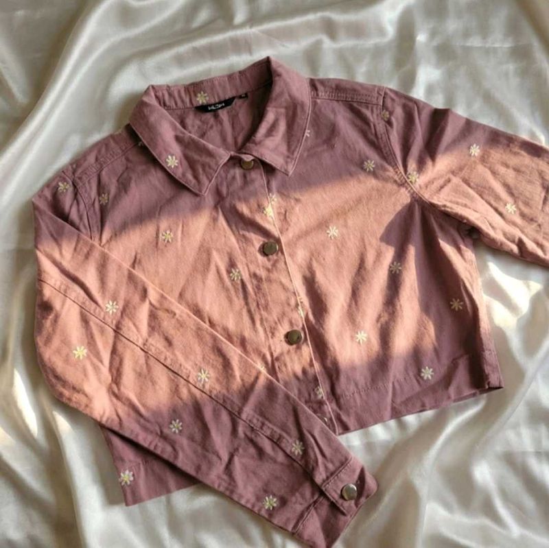 Winter floral jacket.