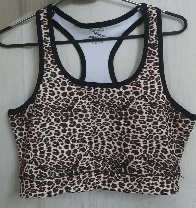 Leopard Print Sports Bra