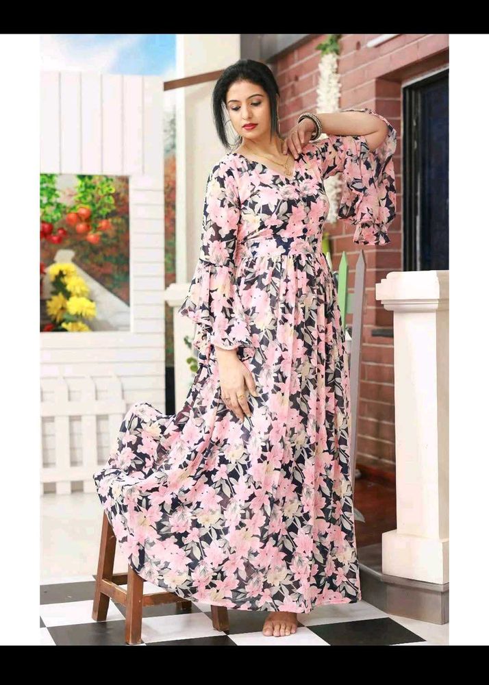 Floral Print Maxi Dress For Women