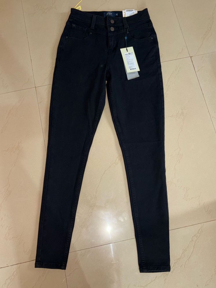 25 Size ONLY Black High-Waisted Jeans
