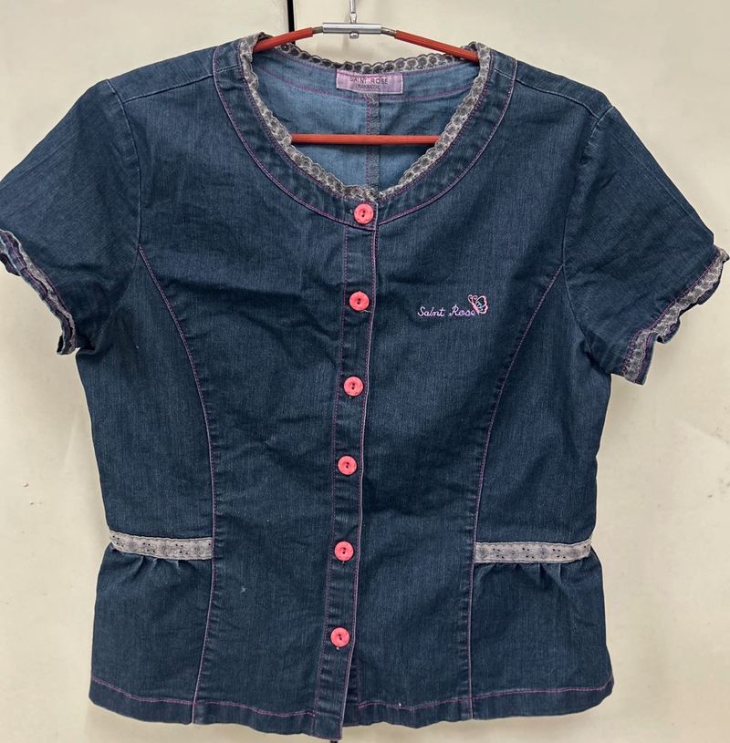 denim top