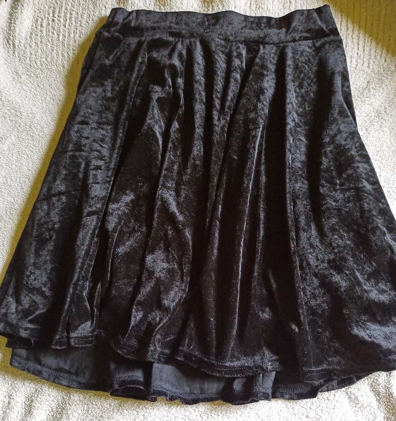 Mini Velvet Skirt.