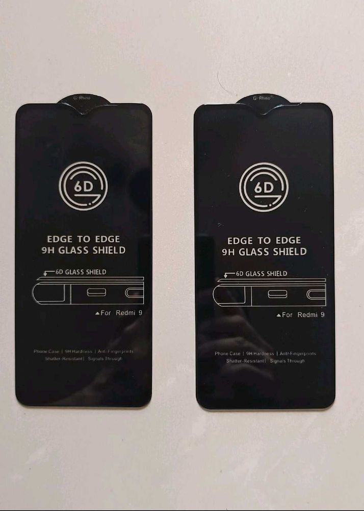 New Pack Of Two Redmi 9 Tempered Glass