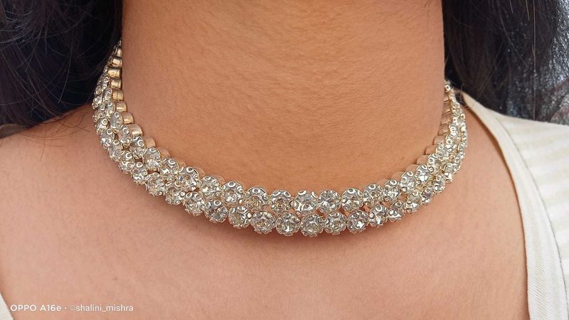 Sparkling Rhinestone Choker Necklace