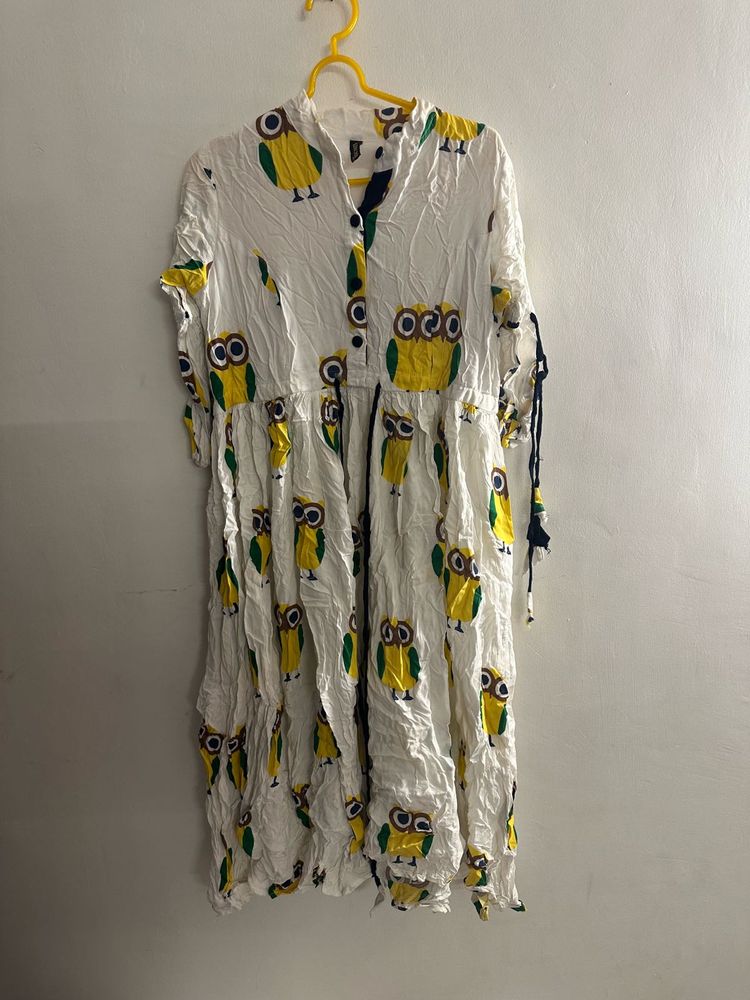 Owl Print Beautiful Dress