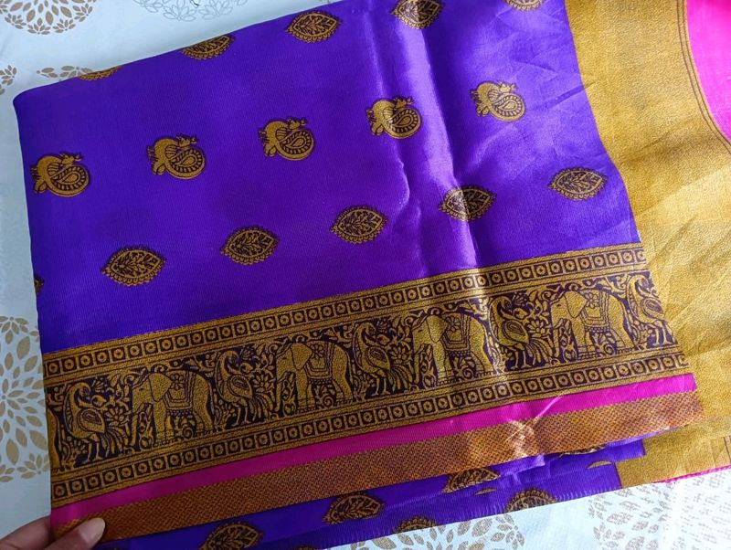 Graceful art silk with beautiful borders Saree