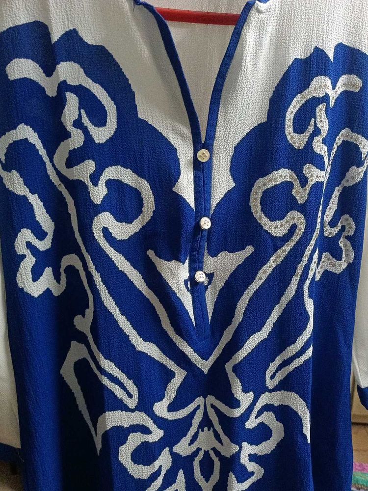 Stylish Blue &amp; White top