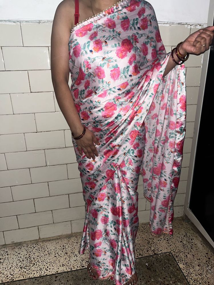satin saree