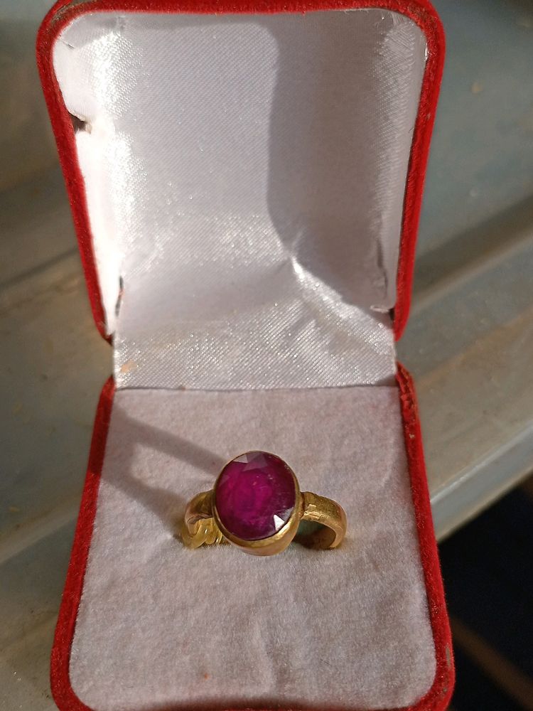 NATURAL RUBY IN PANCHDHATU RING