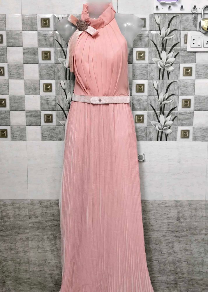 Elegant Pink Maxi Dress