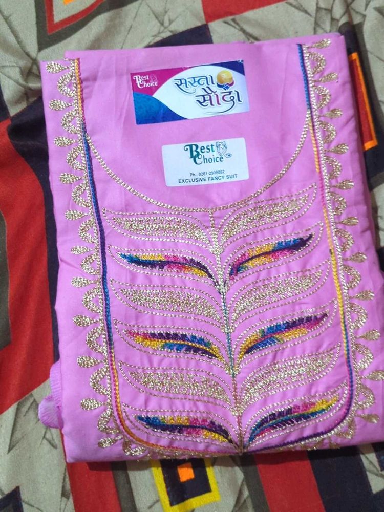 Pink Embroidered Fancy Suit