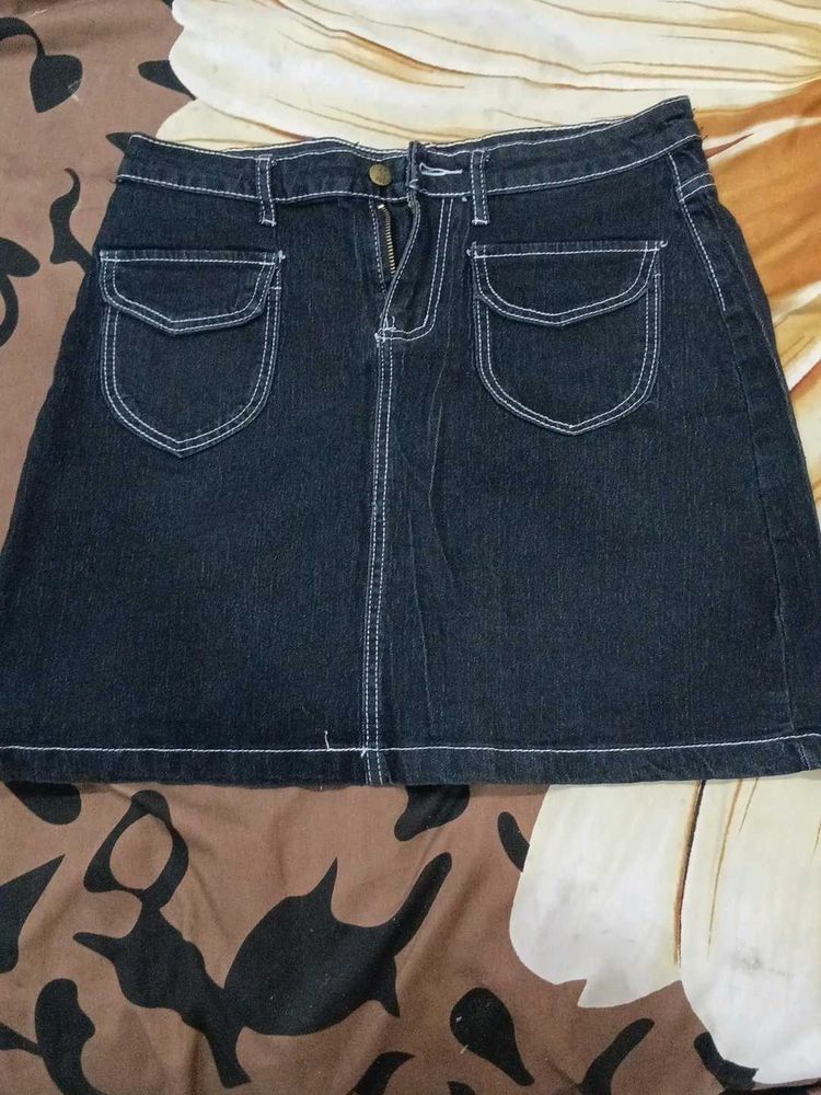 Denim Mini Skirt