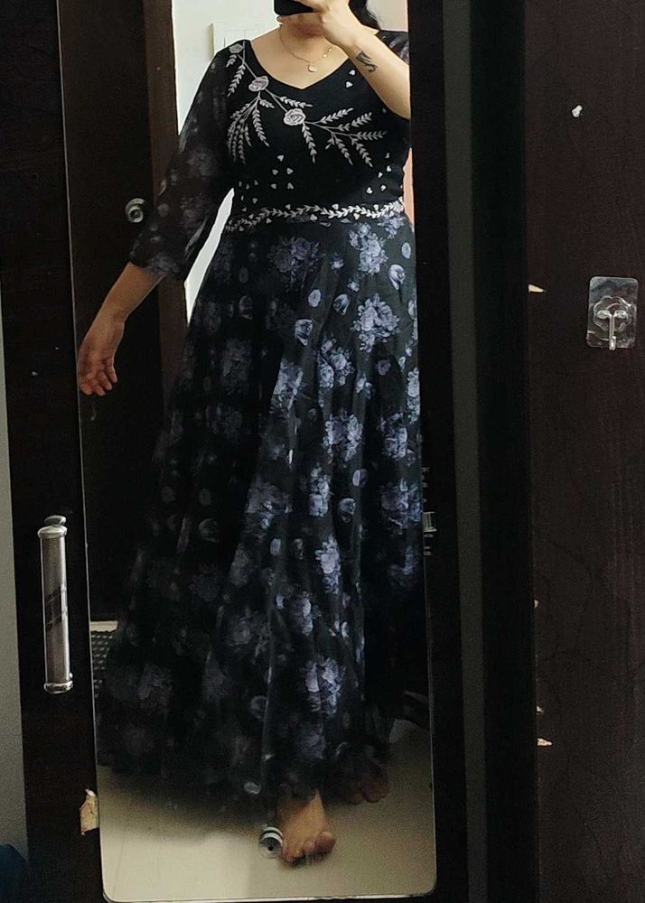 Ethnic Organza Gown - Diwali Sale 🎇 🪔