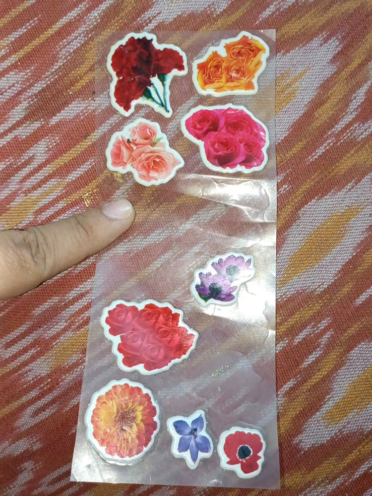Floral Stickers New Set Of 9pieces