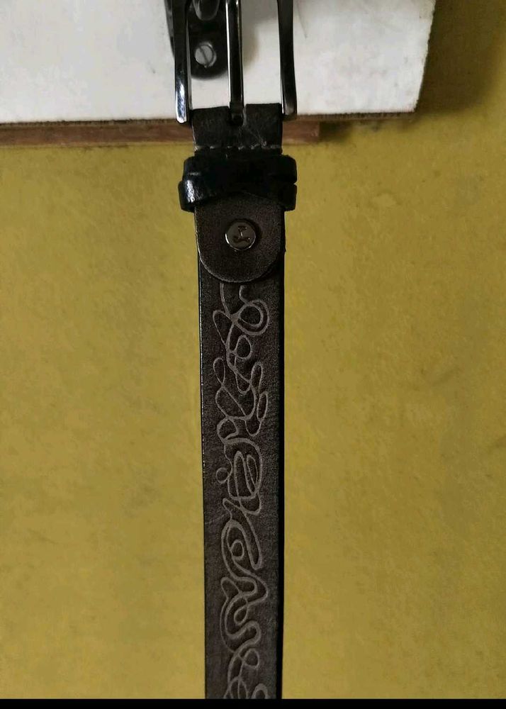 Patterned Leather Belt