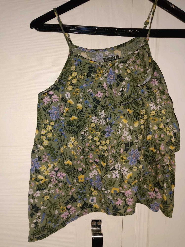 green crop top sleeves for women