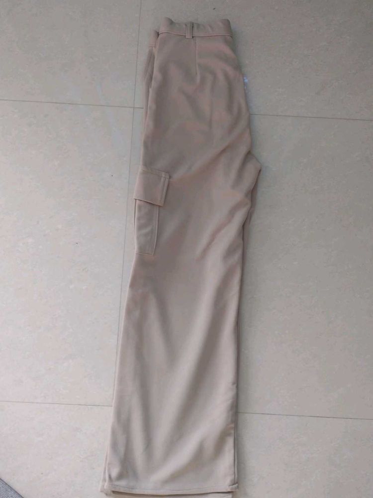 Beige Cargo Pants