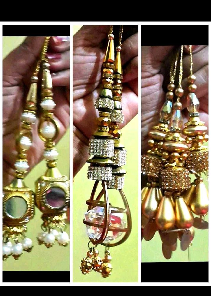 Combo Of 4 Pair  Latkans for Saree Dupatta Sui