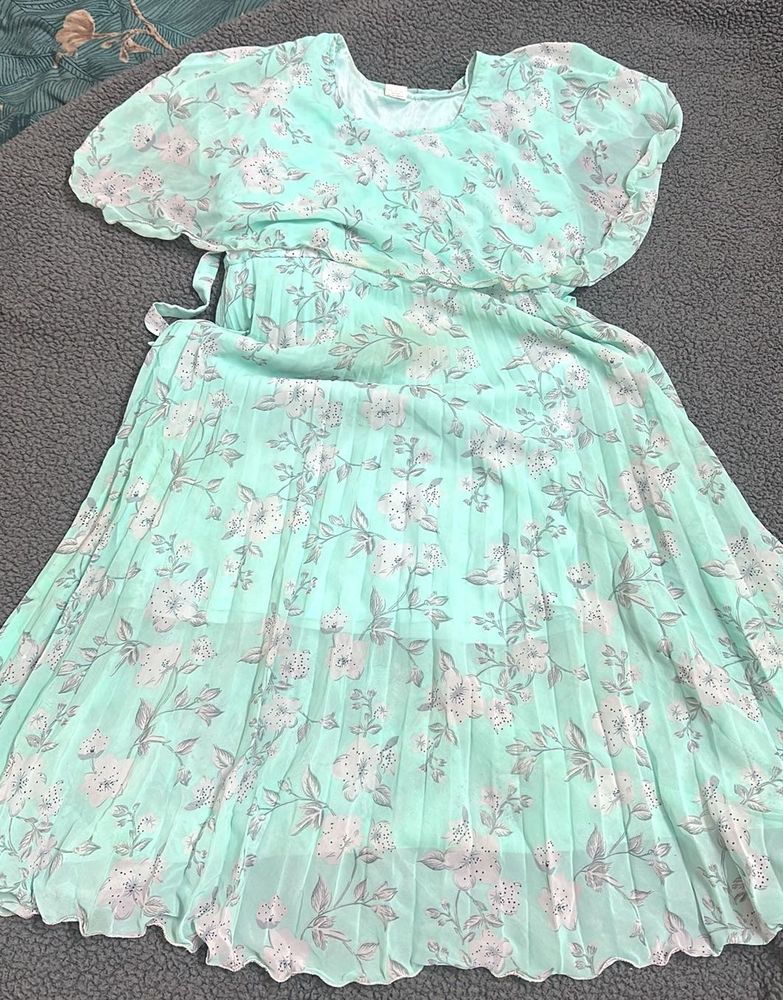 blue top with back lace
