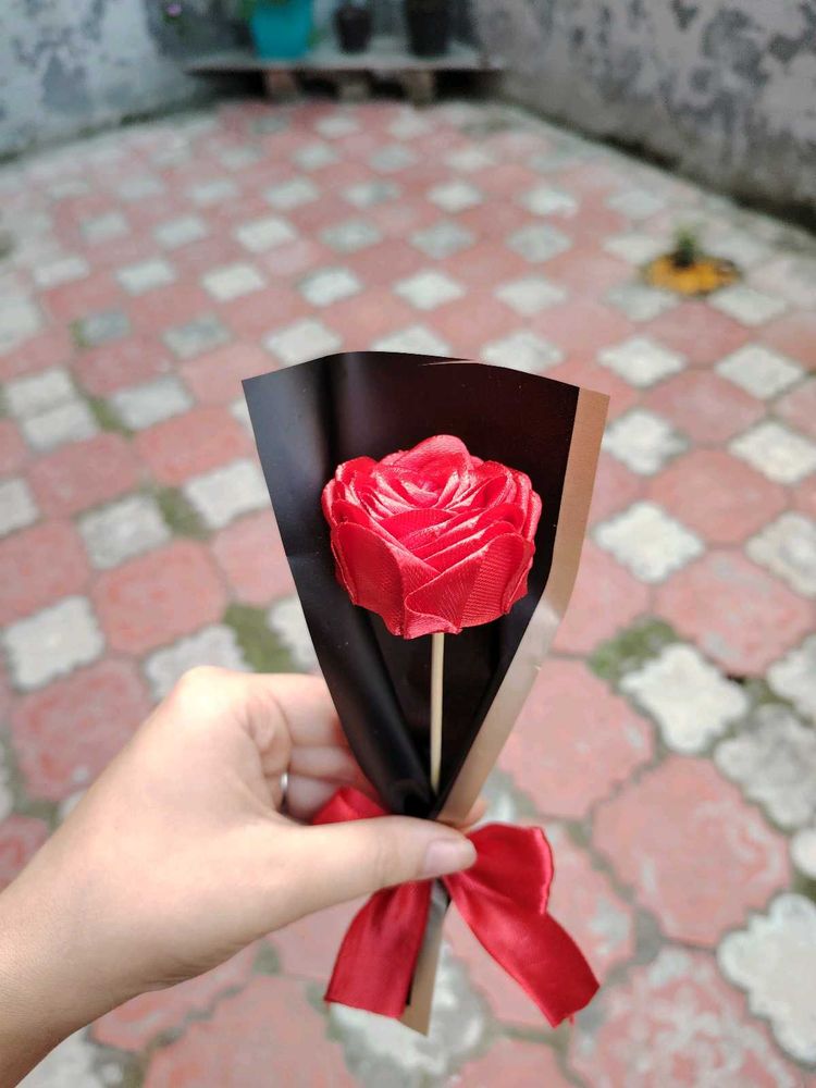 Red Ribbon Rose Bouque