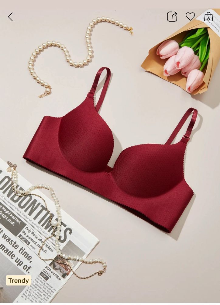 Burgundy Push-Up Bra