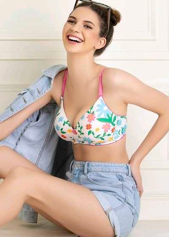 Floral Print Bra